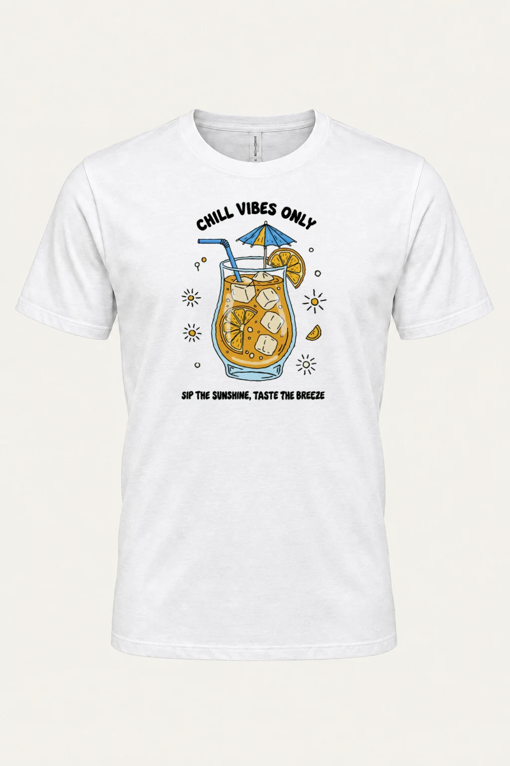 "Sunny Sips" Heavyweight Unisex Crewneck T-shirt | Gildan 5000