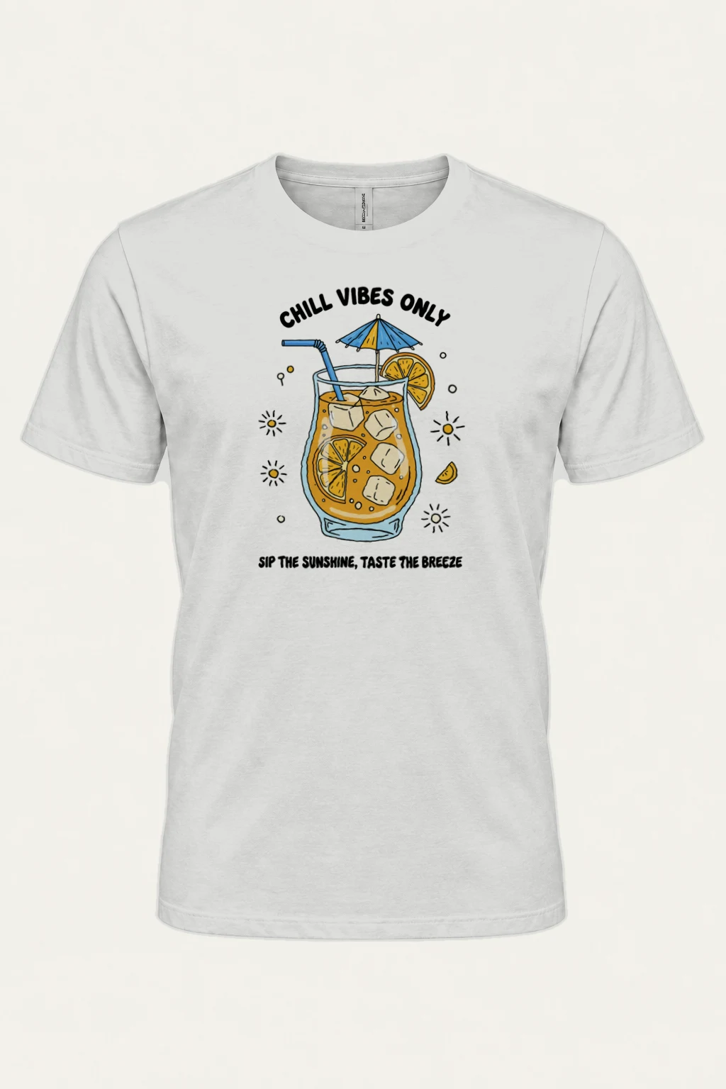 "Sunny Sips" Heavyweight Unisex Crewneck T-shirt | Gildan 5000