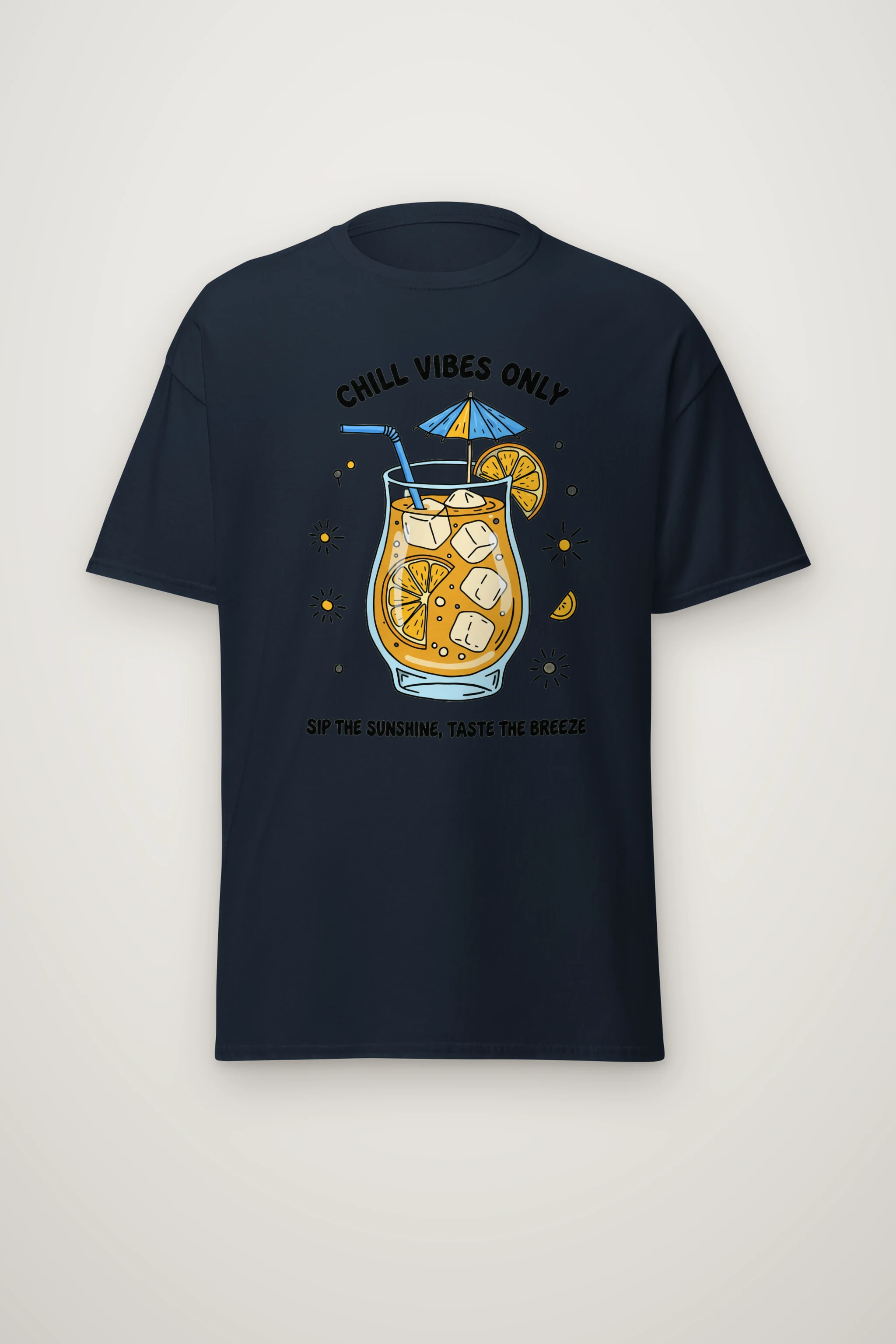 "Sunny Sips" Heavyweight Unisex Crewneck T-shirt