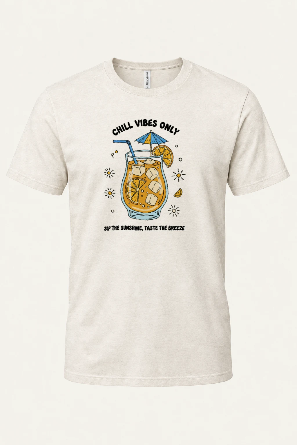 "Sunny Sips" Heavyweight Unisex Crewneck T-shirt | Gildan 5000