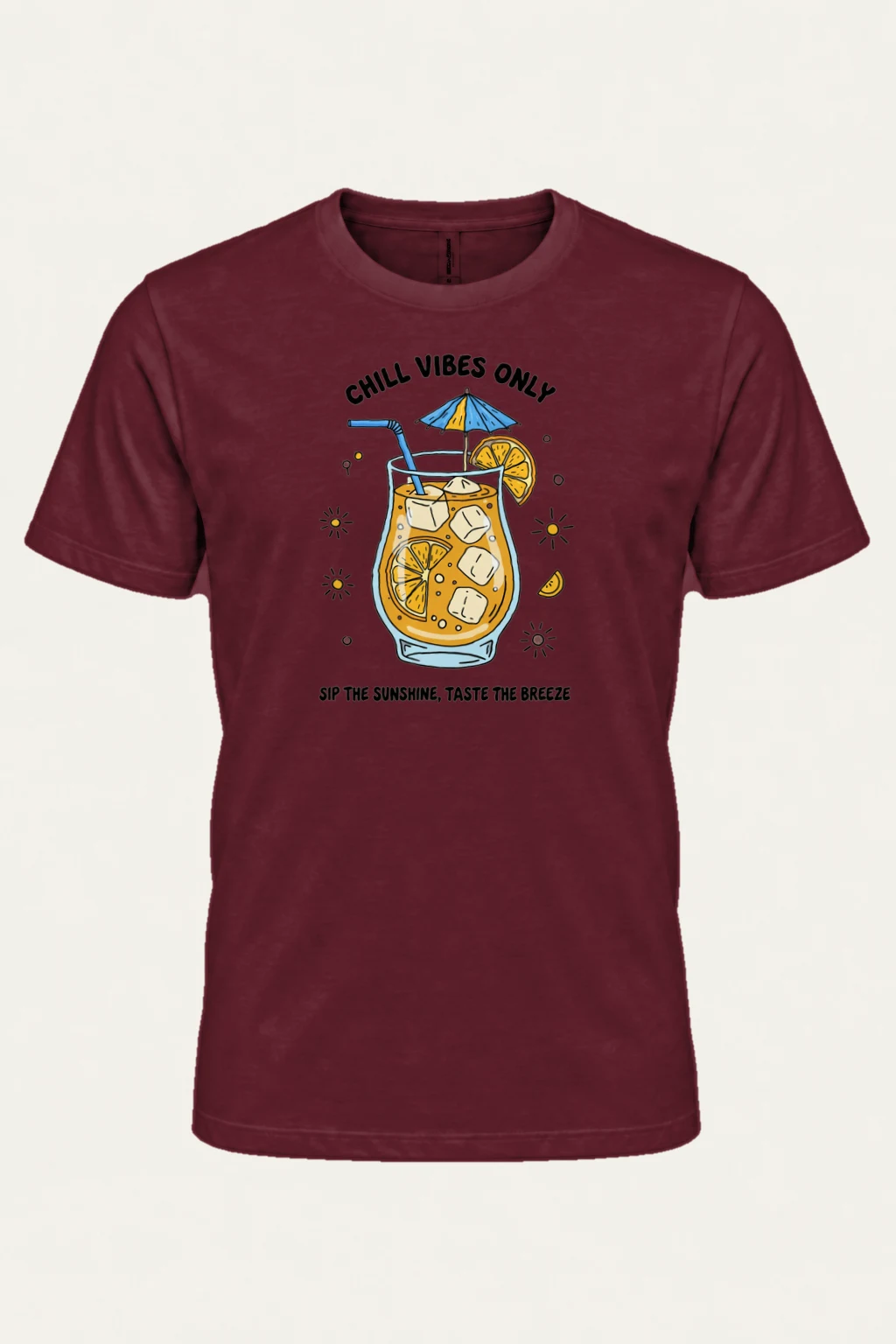 "Sunny Sips" Heavyweight Unisex Crewneck T-shirt | Gildan 5000