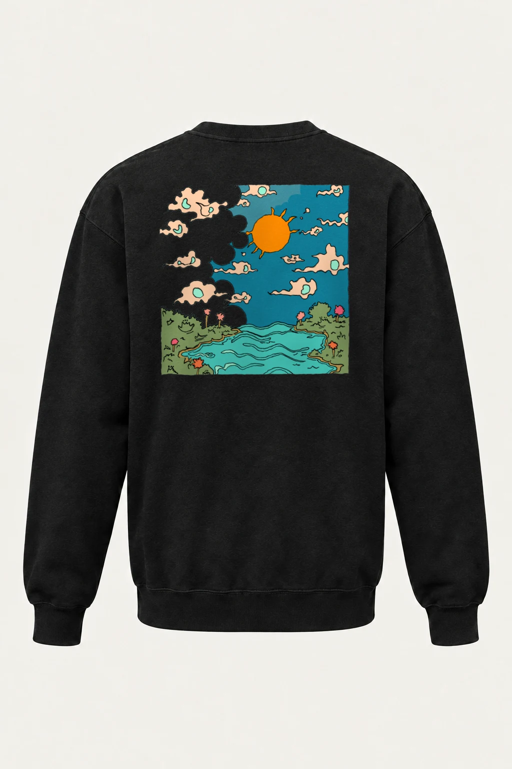 "Sunny Wildflower Hills" Heavy Blend Unisex Crewneck Sweatshirt | Gildan 18000