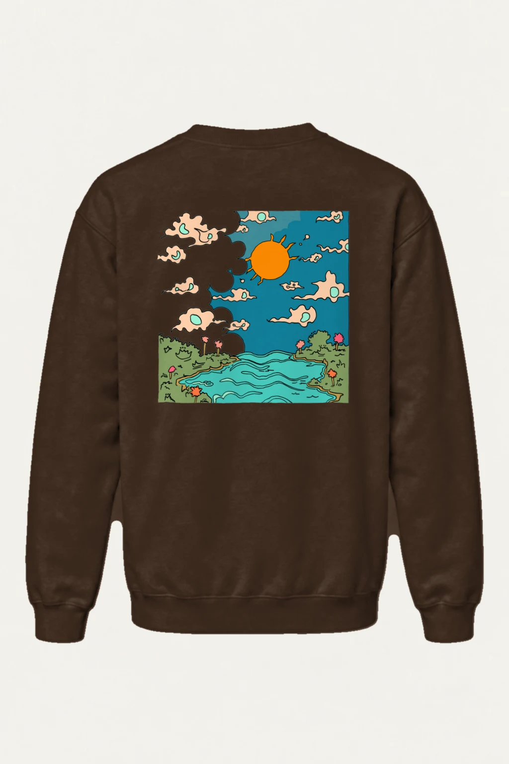 "Sunny Wildflower Hills" Heavy Blend Unisex Crewneck Sweatshirt | Gildan 18000