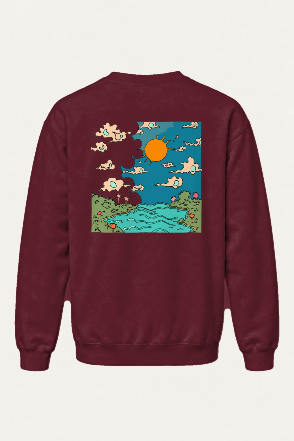 "Sunny Wildflower Hills" Heavy Blend Unisex Crewneck Sweatshirt | Gildan 18000