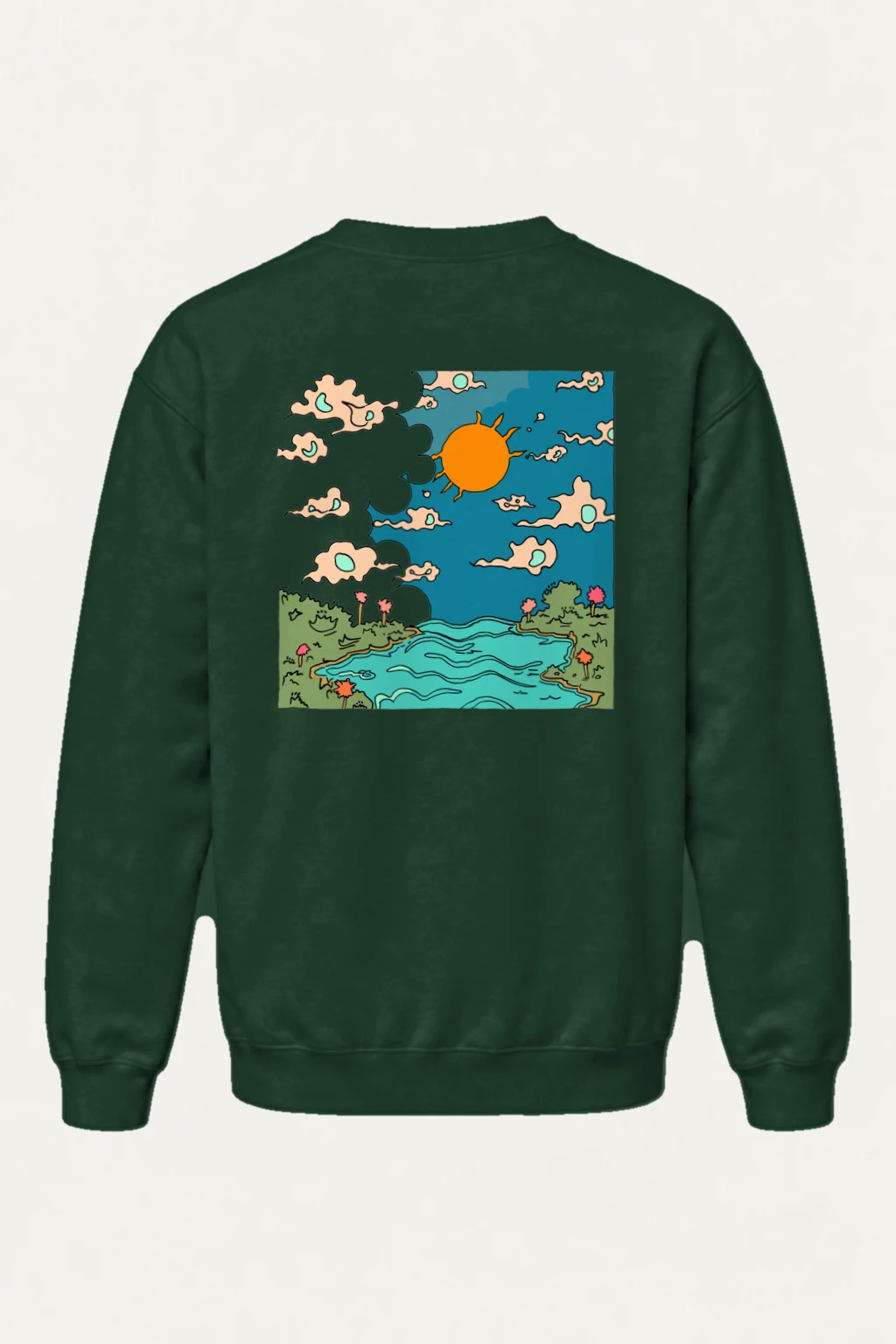 "Sunny Wildflower Hills" Heavy Blend Unisex Crewneck Sweatshirt | Gildan 18000