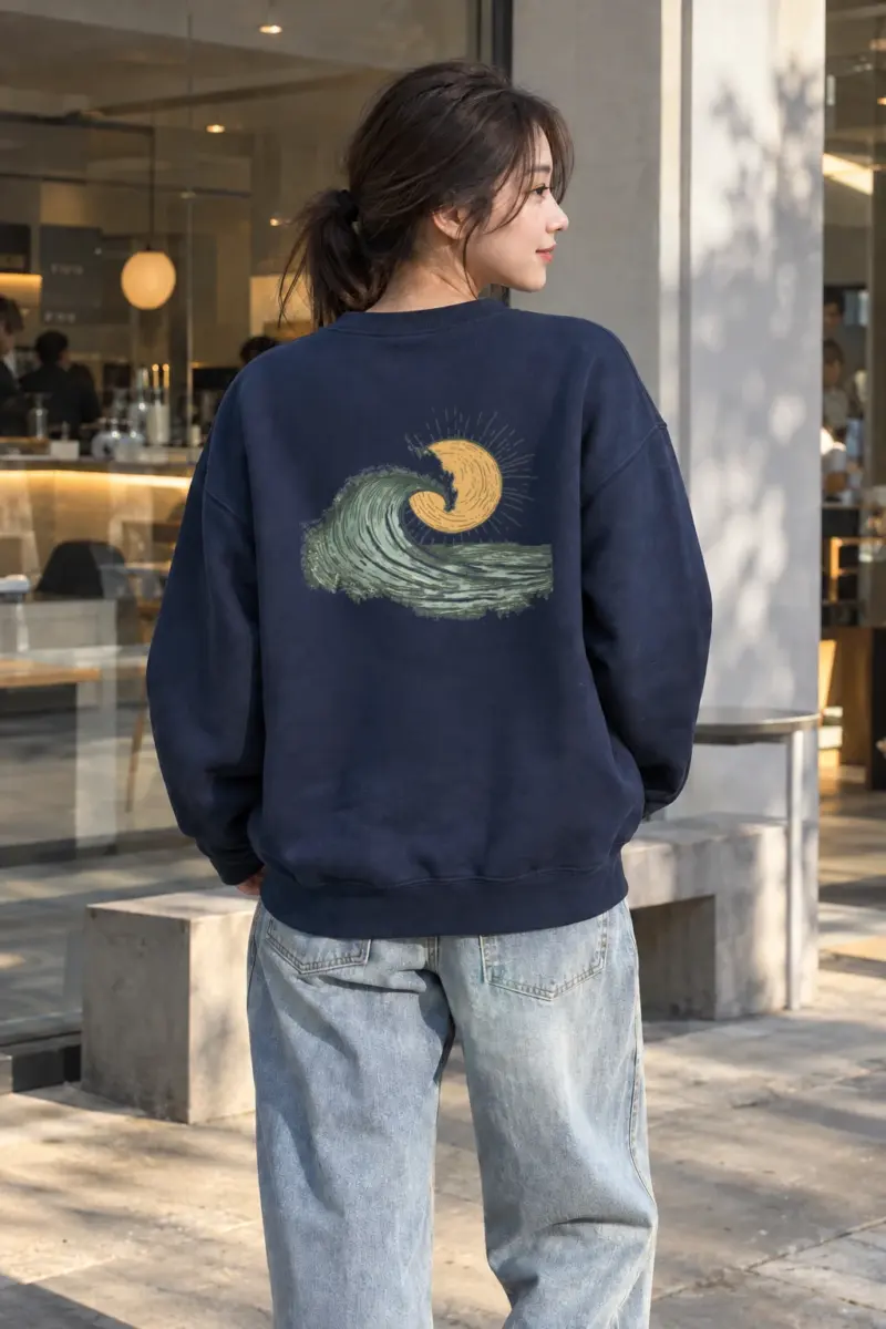 "Sunrise Wave" Heavy Blend Unisex Crewneck Sweatshirt | Gildan 18000