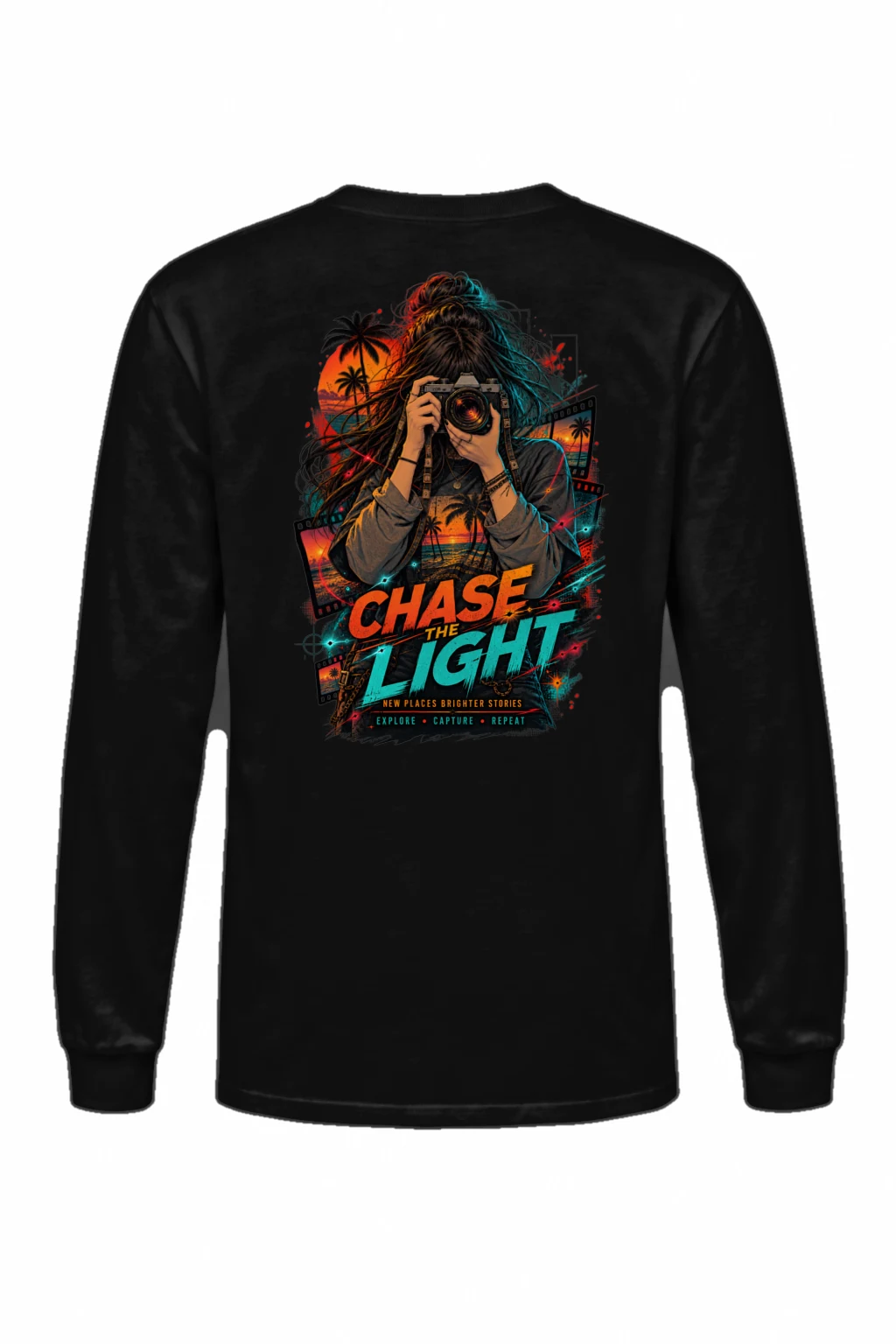 "Sunset Film Explorer" Unisex Longsleeve T-shirt | Gildan 2400