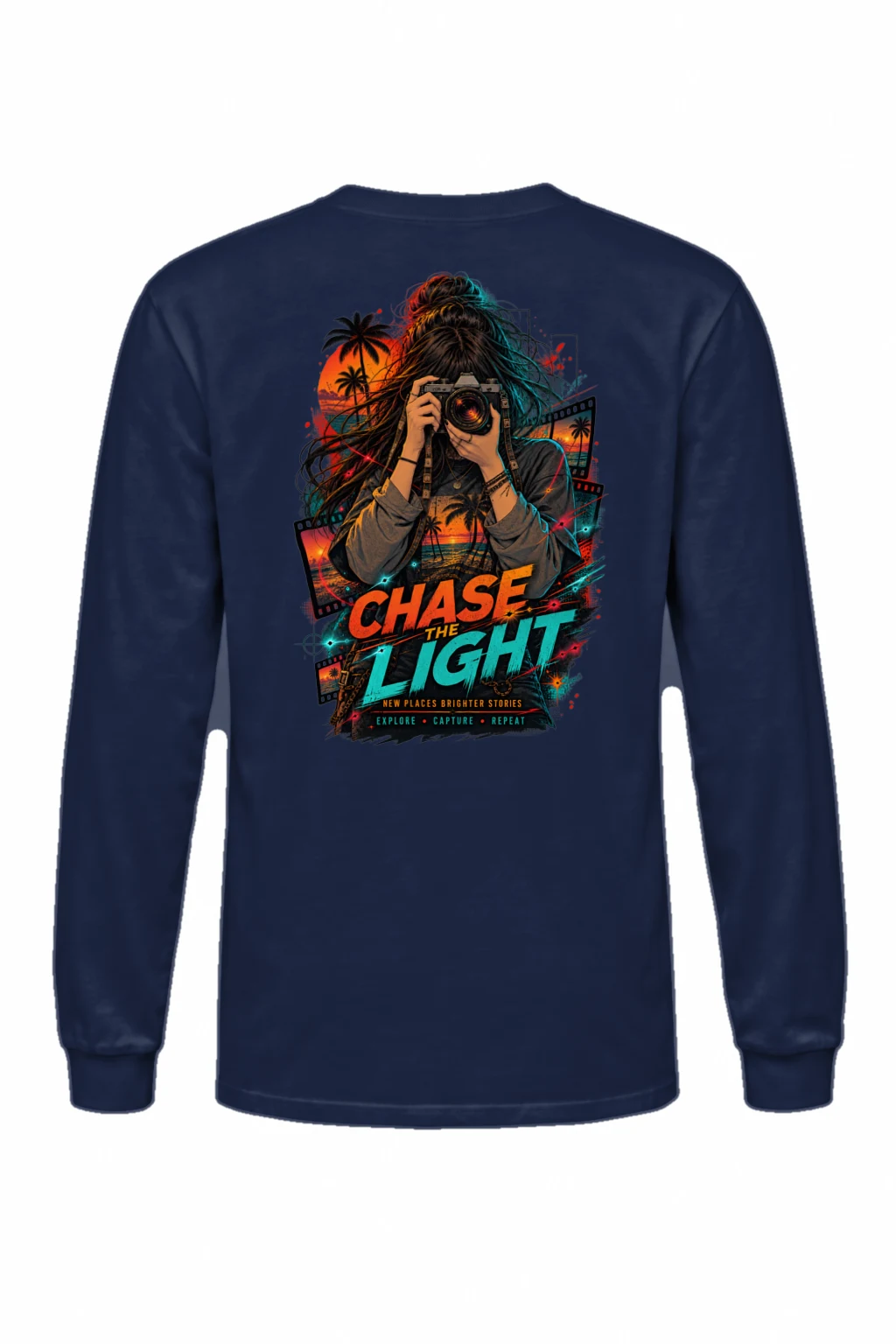"Sunset Film Explorer" Unisex Longsleeve T-shirt | Gildan 2400