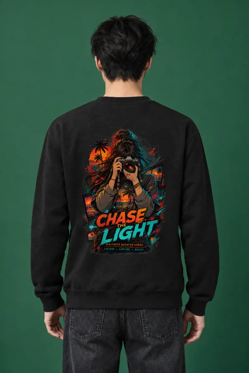 "Sunset Frame Run" Heavy Blend Unisex Crewneck Sweatshirt