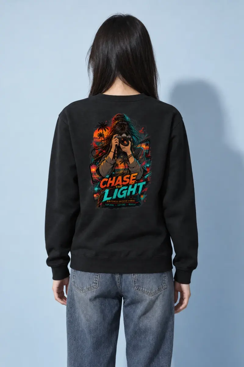 "Sunset Frame Run" Heavy Blend Unisex Crewneck Sweatshirt | Gildan 18000