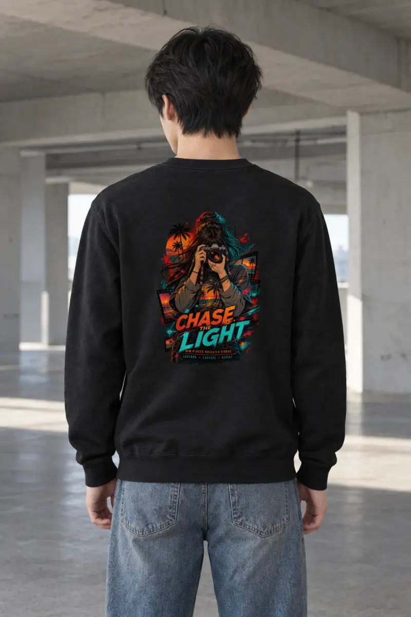 "Sunset Frame Run" Heavy Blend Unisex Crewneck Sweatshirt