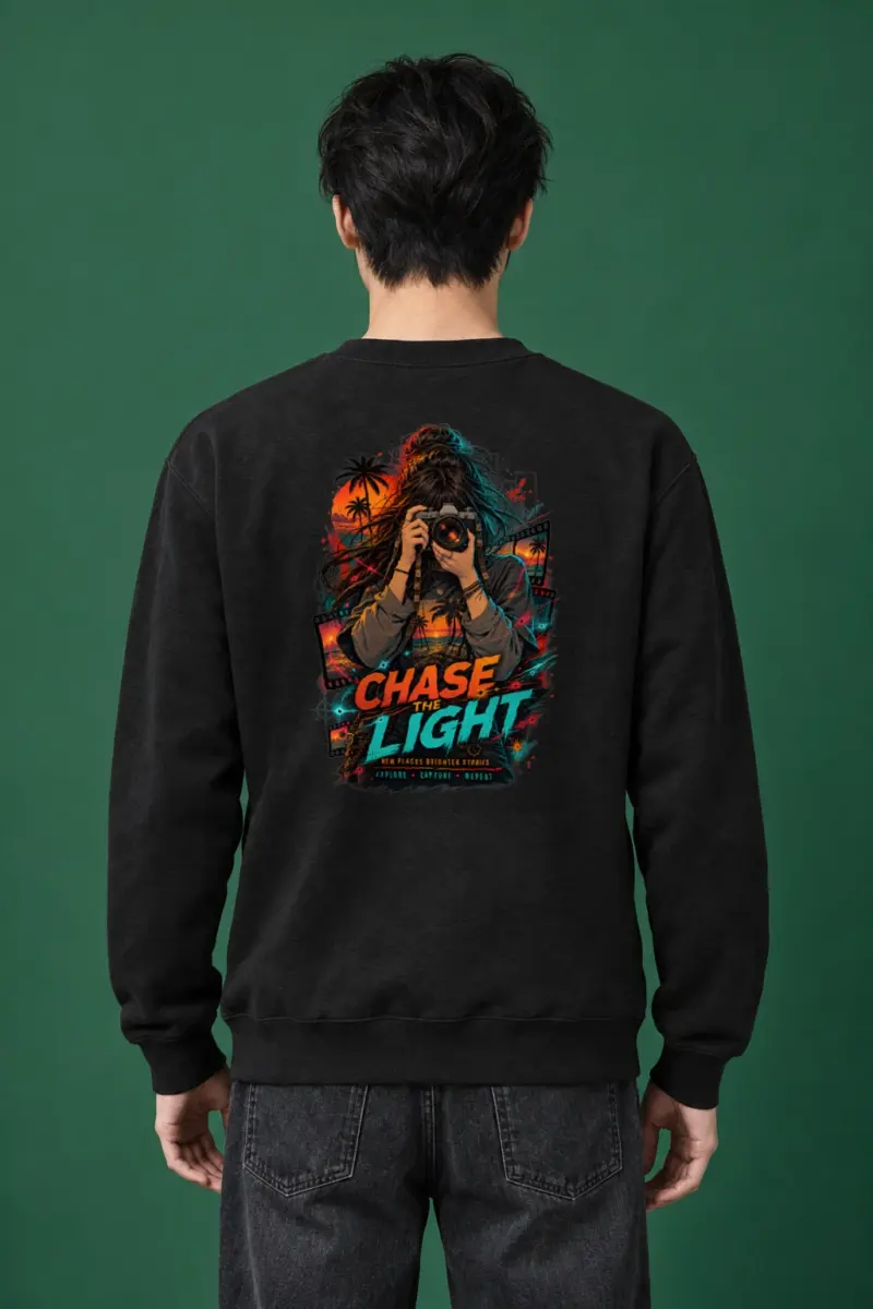 "Sunset Frame Run" Heavy Blend Unisex Crewneck Sweatshirt