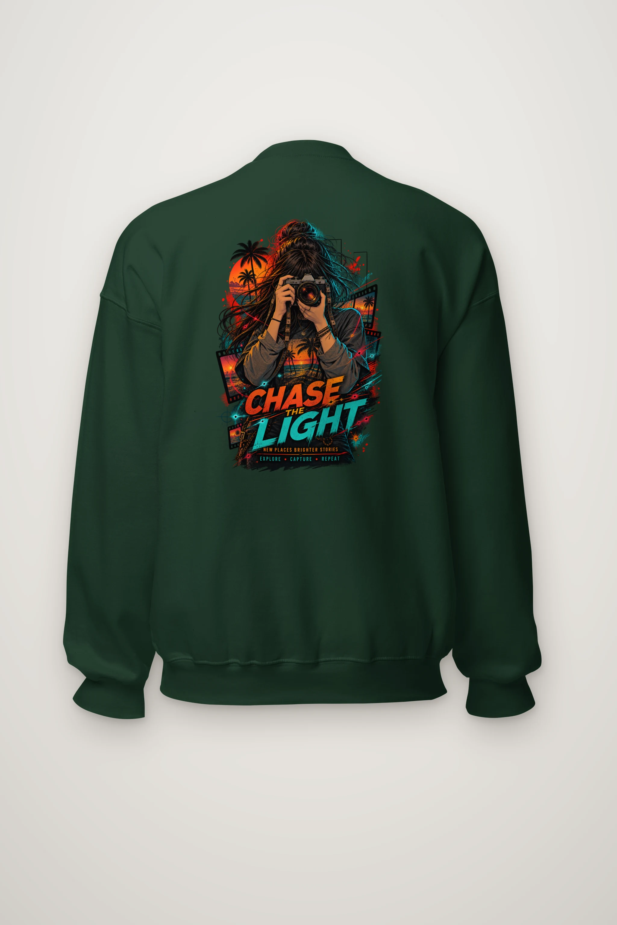 "Sunset Frame Run" Heavy Blend Unisex Crewneck Sweatshirt
