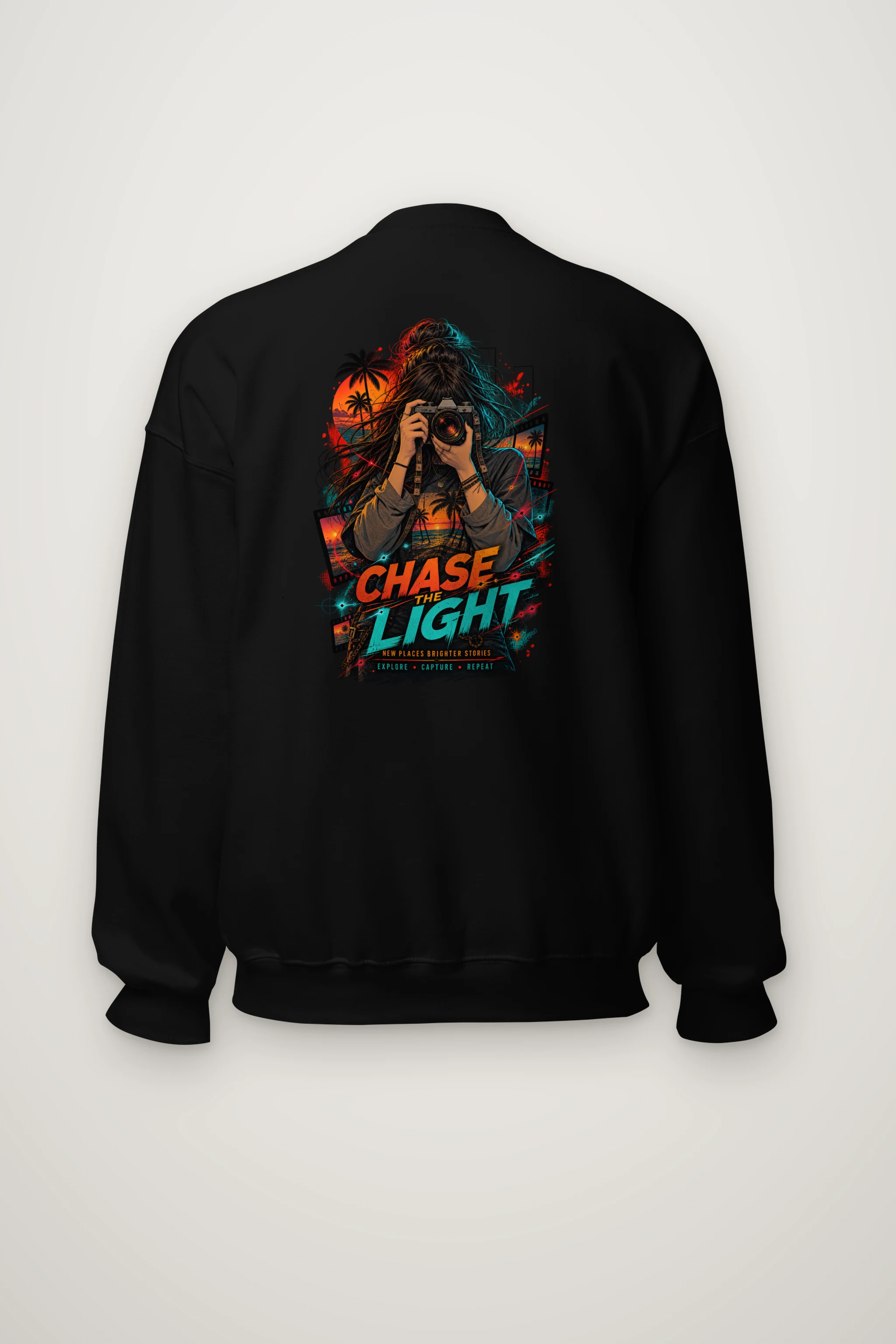 "Sunset Frame Run" Heavy Blend Unisex Crewneck Sweatshirt