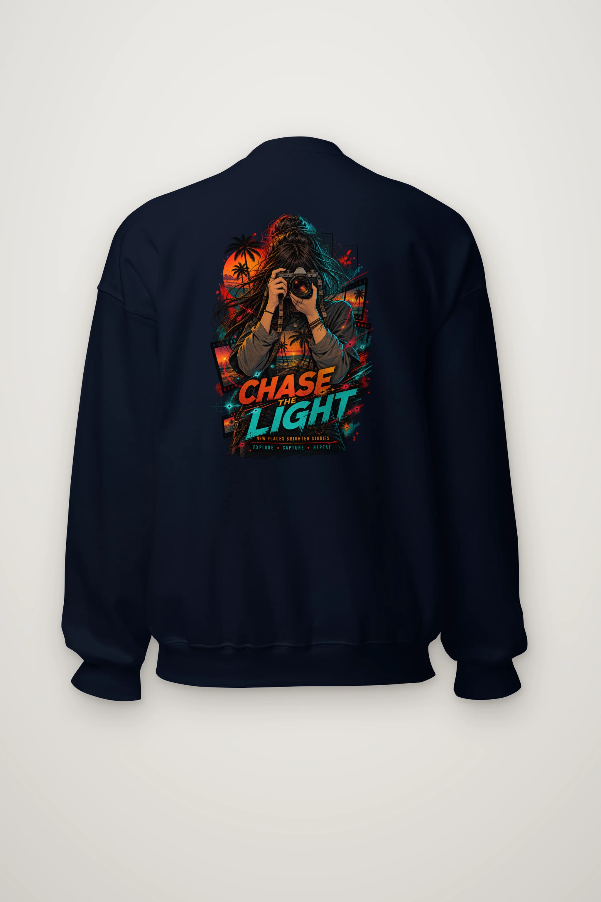 "Sunset Frame Run" Heavy Blend Unisex Crewneck Sweatshirt