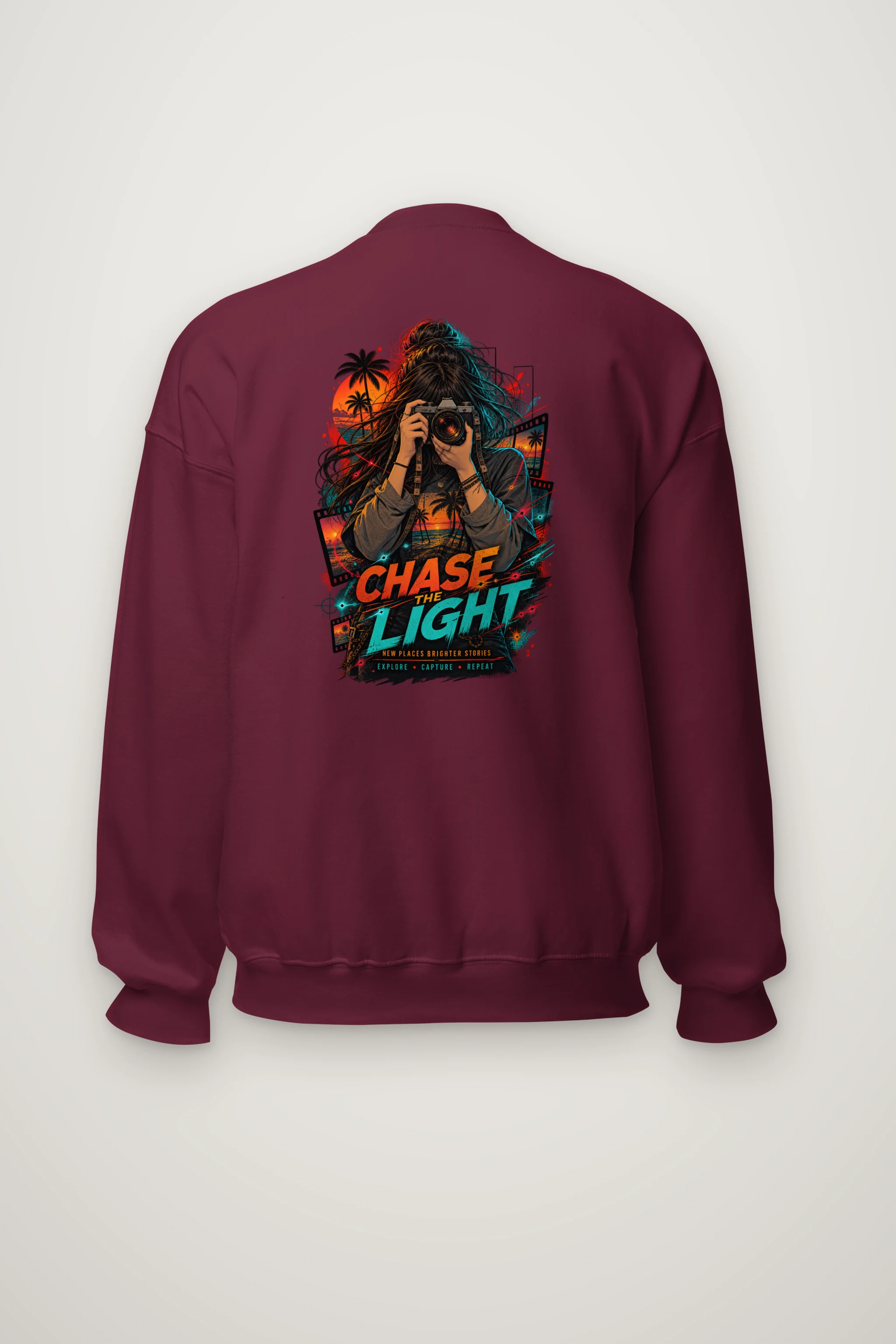 "Sunset Frame Run" Heavy Blend Unisex Crewneck Sweatshirt