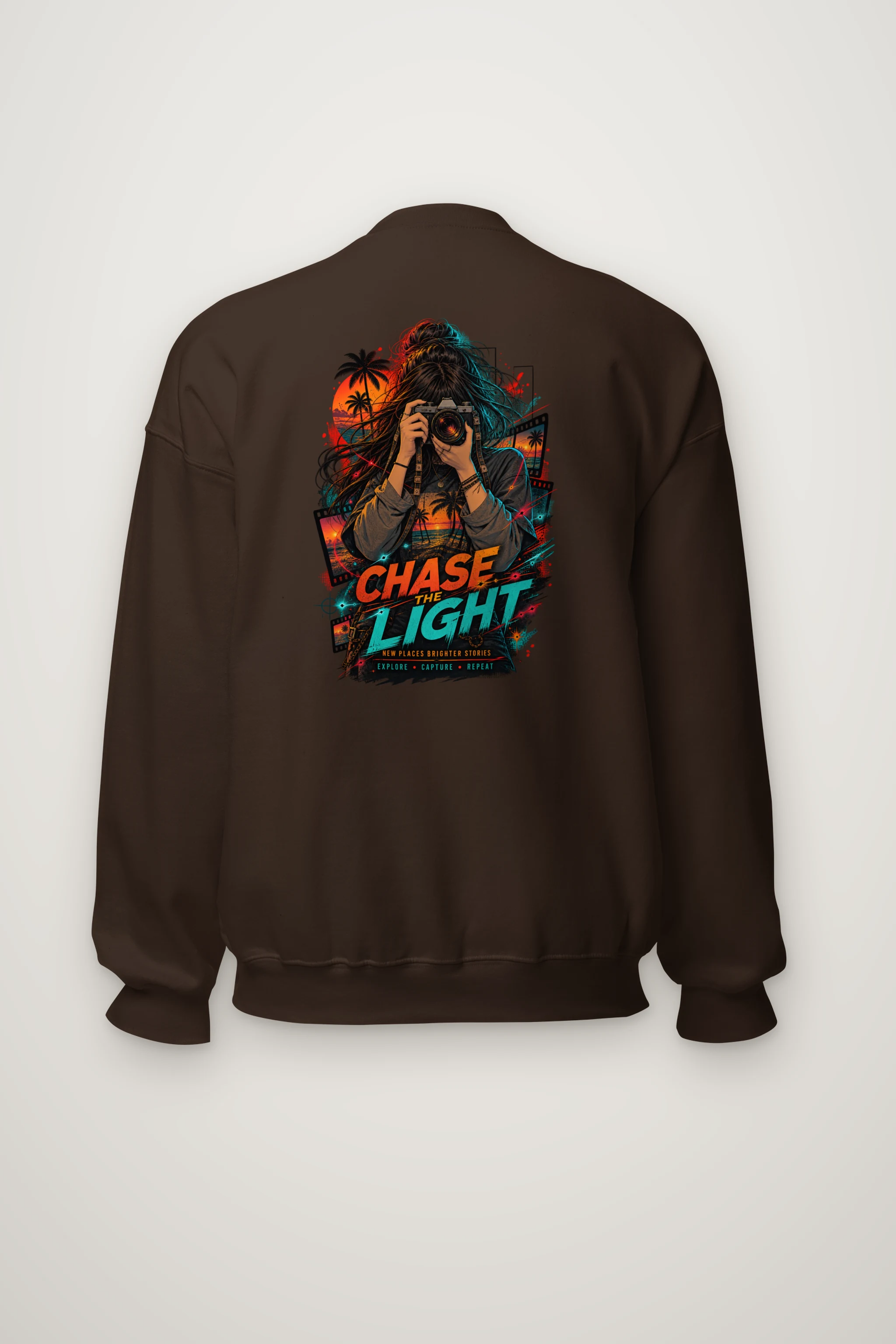 "Sunset Frame Run" Heavy Blend Unisex Crewneck Sweatshirt