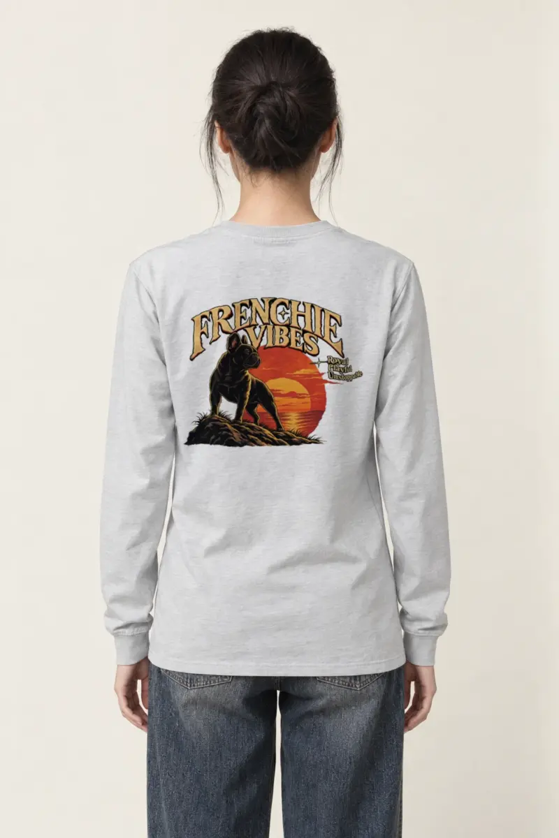 "Sunset French Bulldog" Unisex Longsleeve T-shirt