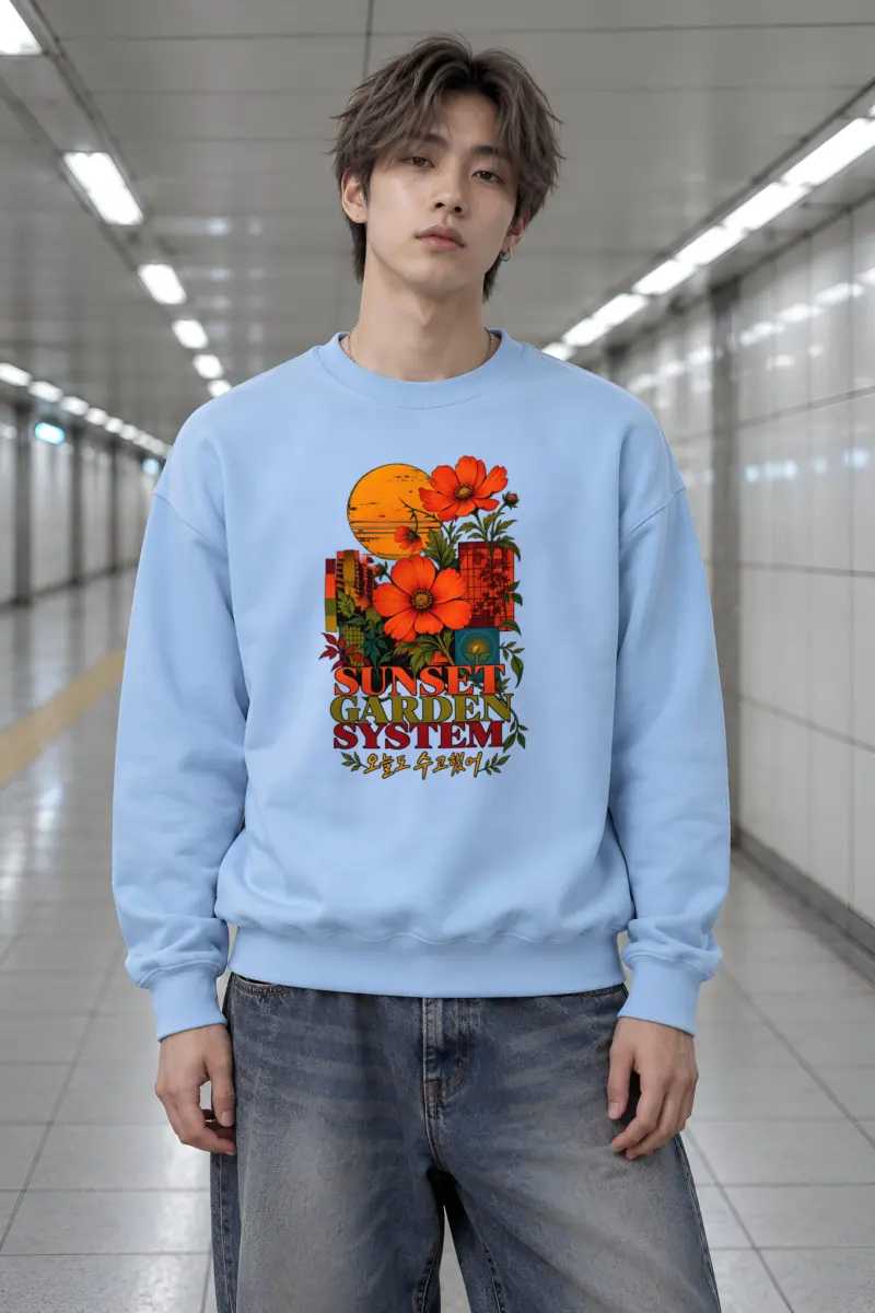 "Sunset Garden System" Heavy Blend Unisex Crewneck Sweatshirt
