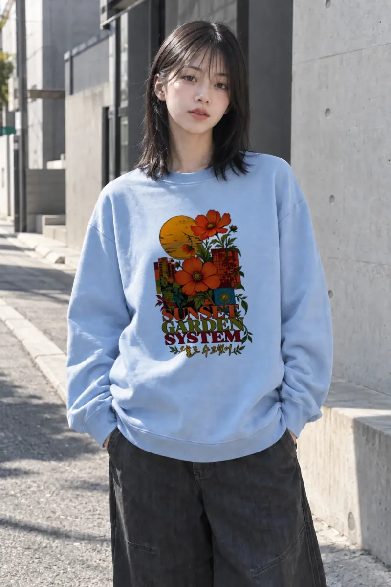 "Sunset Garden System" Heavy Blend Unisex Crewneck Sweatshirt | Gildan 18000