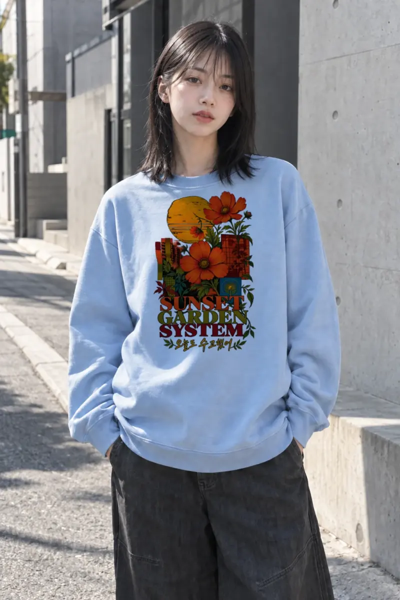 "Sunset Garden System" Heavy Blend Unisex Crewneck Sweatshirt | Gildan 18000