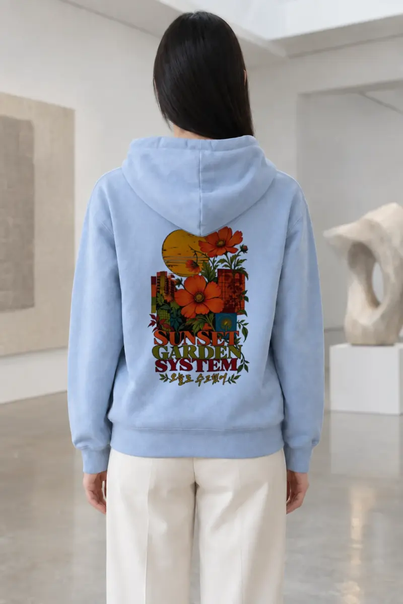 "Sunset Garden System" Heavy Blend Unisex Pullover Hoodie | Gildan 18500