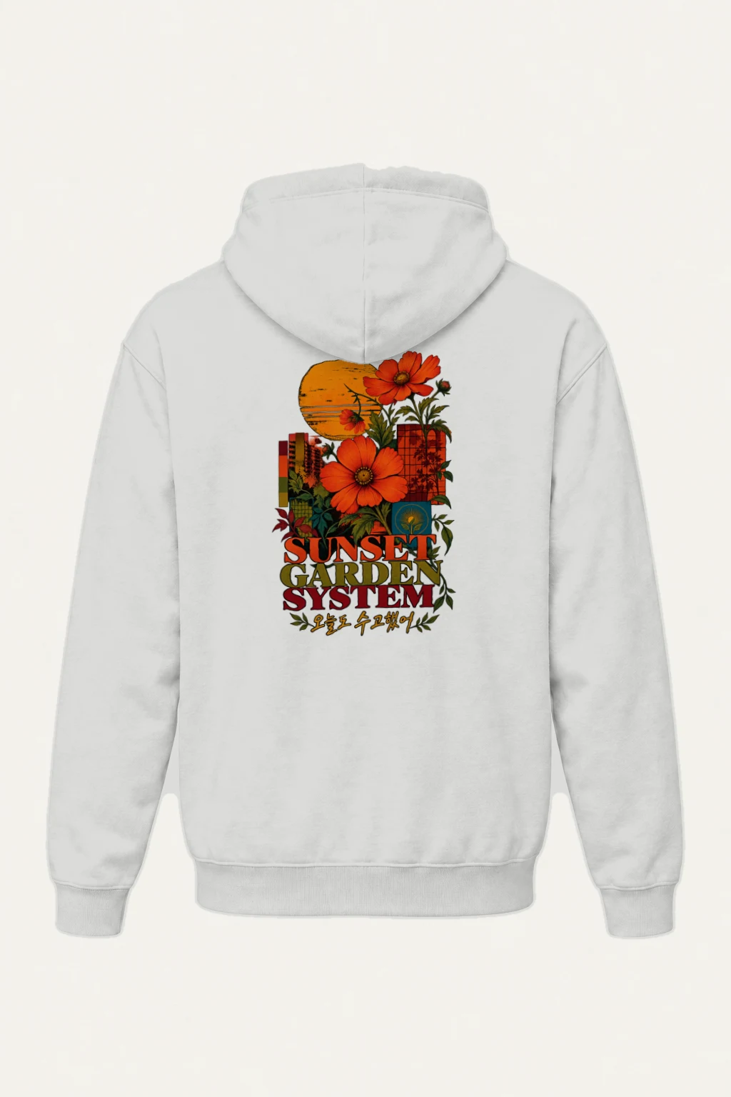 "Sunset Garden System" Heavy Blend Unisex Pullover Hoodie | Gildan 18500