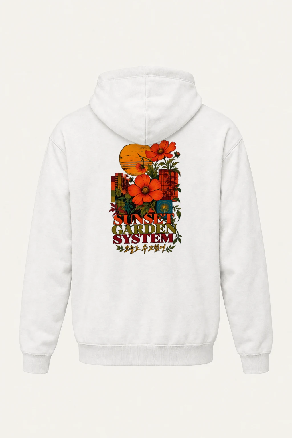 "Sunset Garden System" Heavy Blend Unisex Pullover Hoodie | Gildan 18500