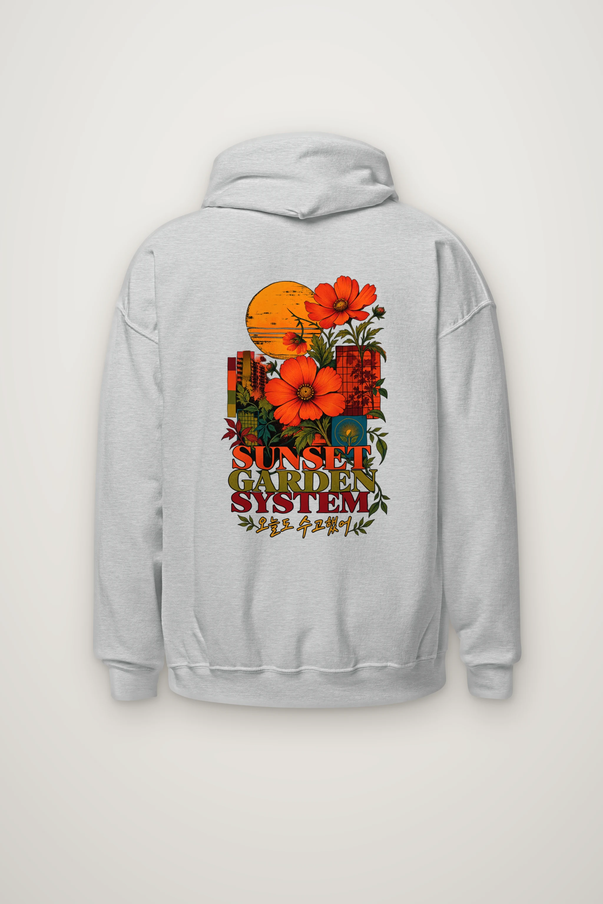 "Sunset Garden System" Heavy Blend Unisex Pullover Hoodie