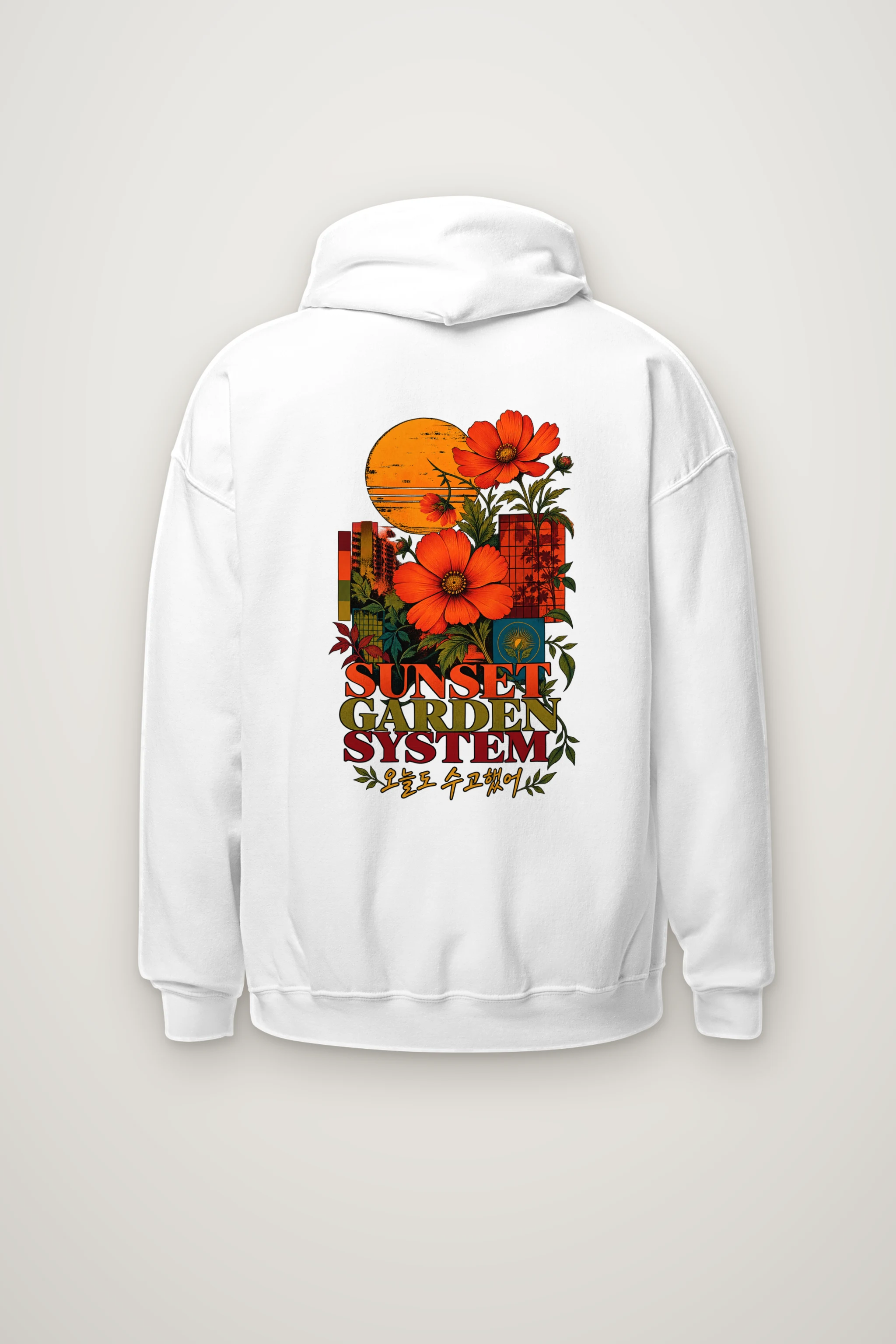 "Sunset Garden System" Heavy Blend Unisex Pullover Hoodie