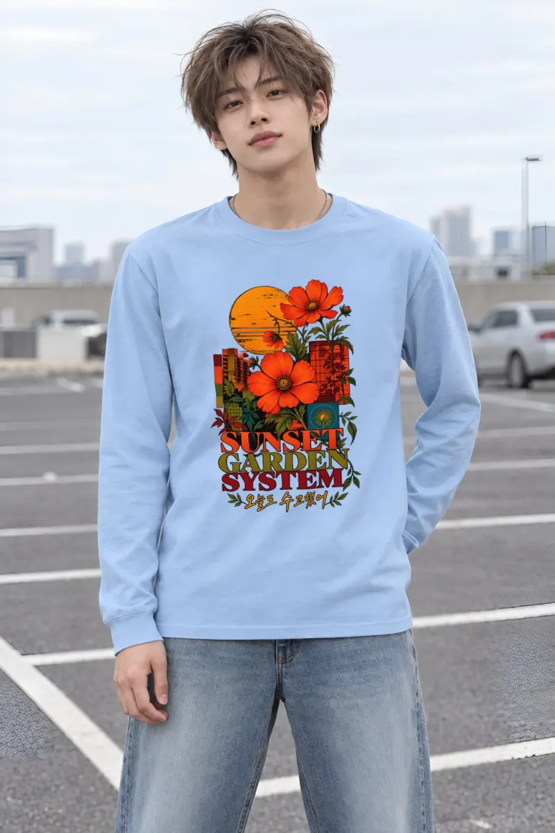"Sunset Garden System" Unisex Longsleeve T-shirt