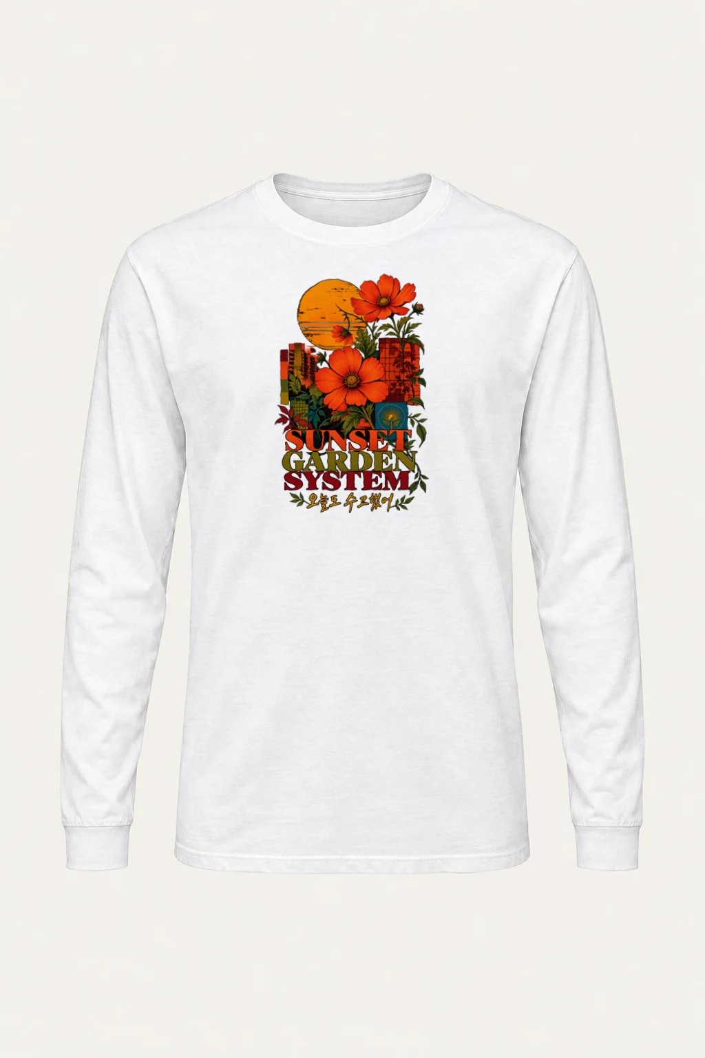 "Sunset Garden System" Unisex Longsleeve T-shirt | Gildan 2400