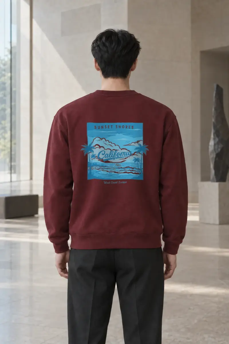 "Sunset Shores" Heavy Blend Unisex Crewneck Sweatshirt | Gildan 18000