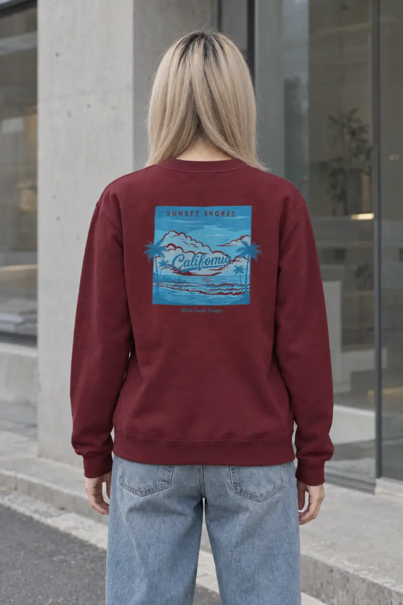 "Sunset Shores" Heavy Blend Unisex Crewneck Sweatshirt