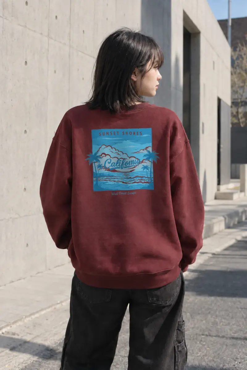 "Sunset Shores" Heavy Blend Unisex Crewneck Sweatshirt | Gildan 18000