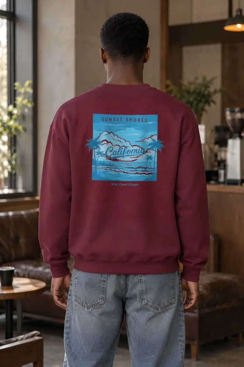 "Sunset Shores" Heavy Blend Unisex Crewneck Sweatshirt