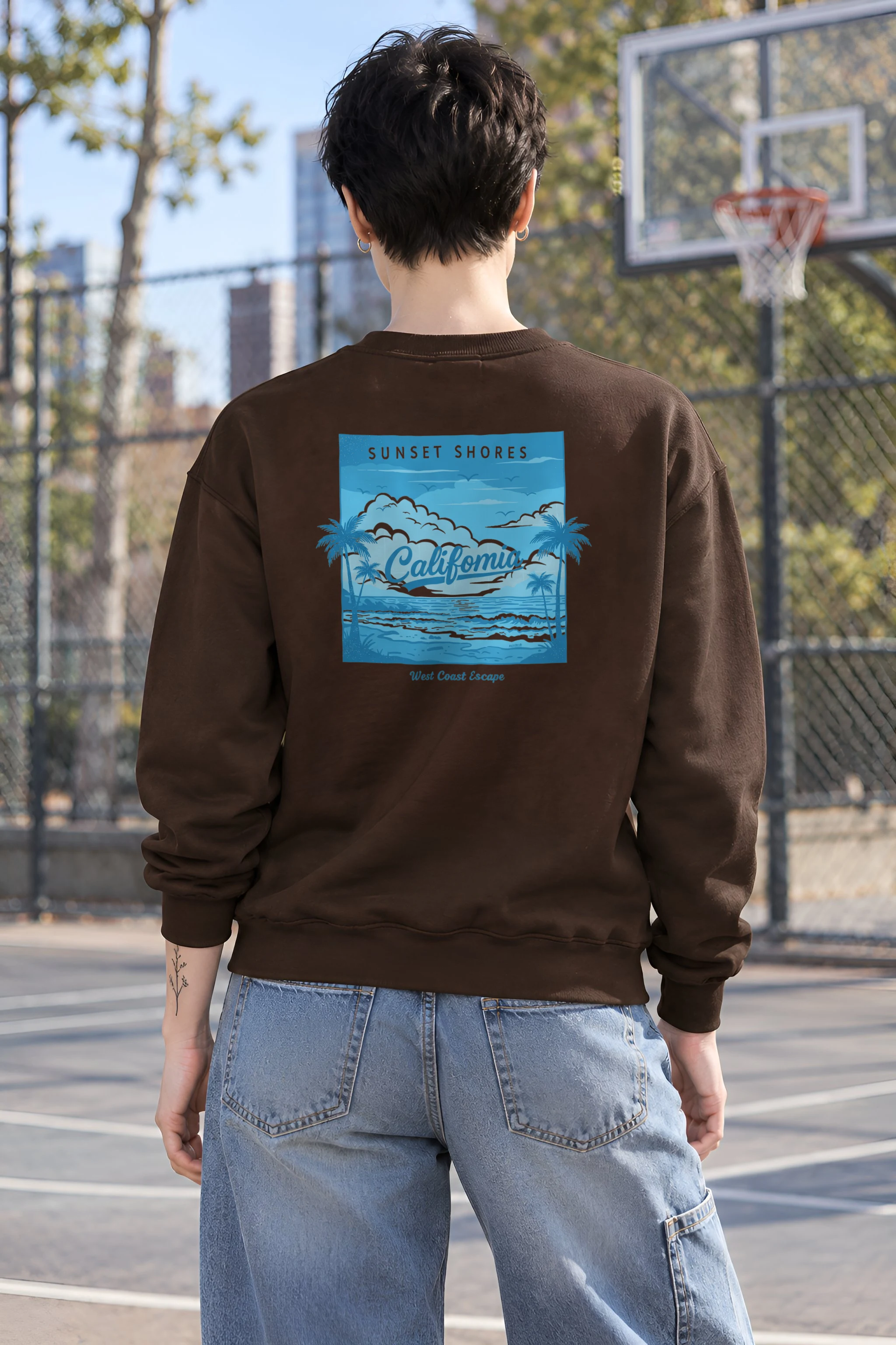 "Sunset Shores" 1 Crewneck Sweatshirt
