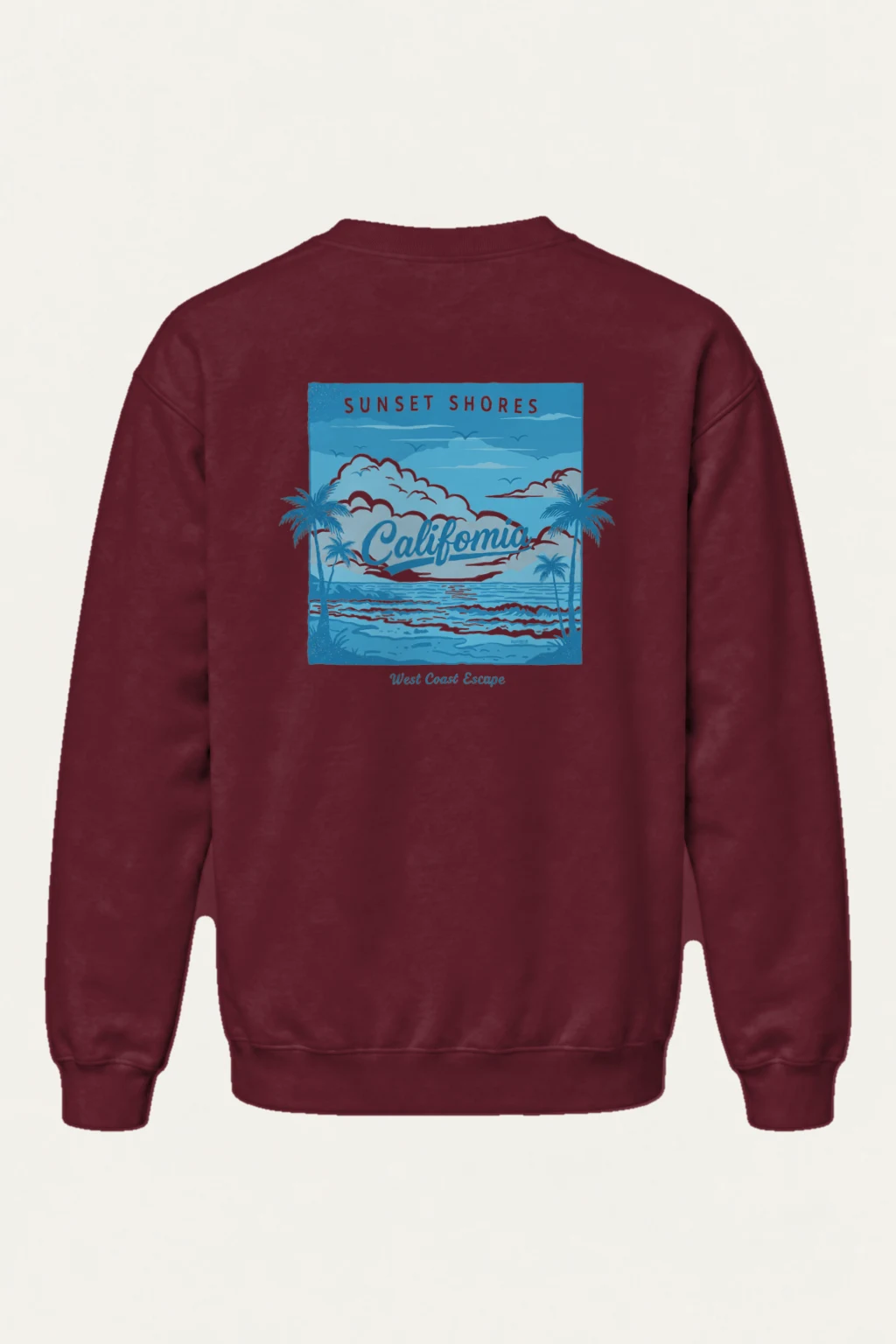 "Sunset Shores" Heavy Blend Unisex Crewneck Sweatshirt | Gildan 18000
