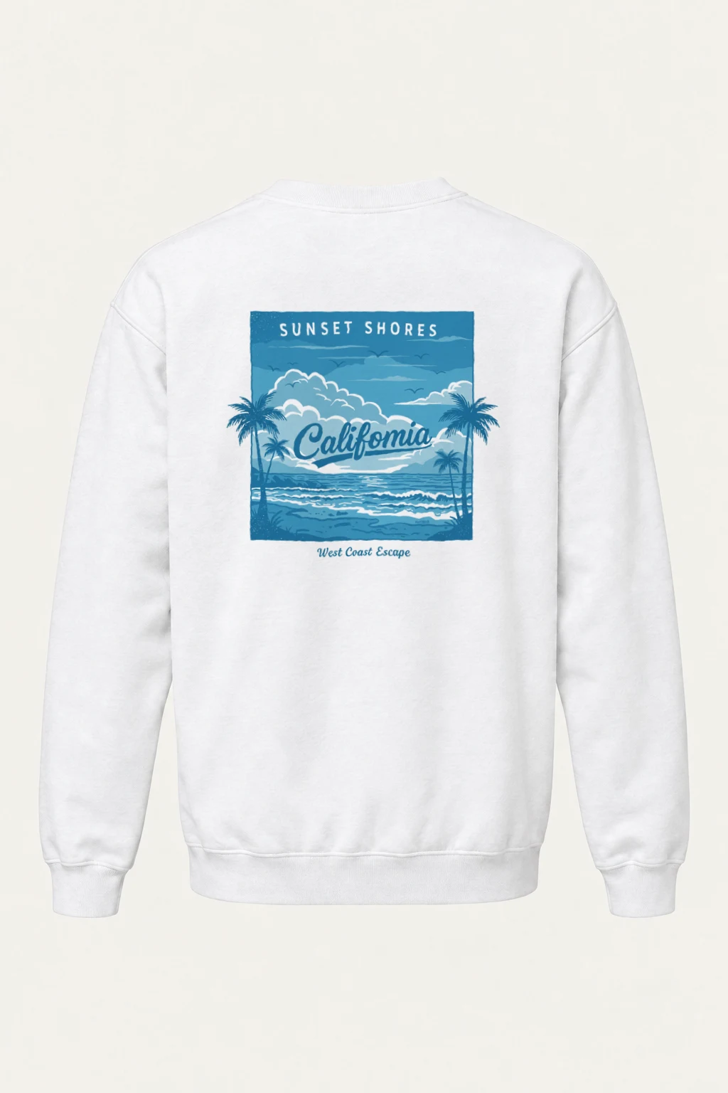 "Sunset Shores" Heavy Blend Unisex Crewneck Sweatshirt | Gildan 18000
