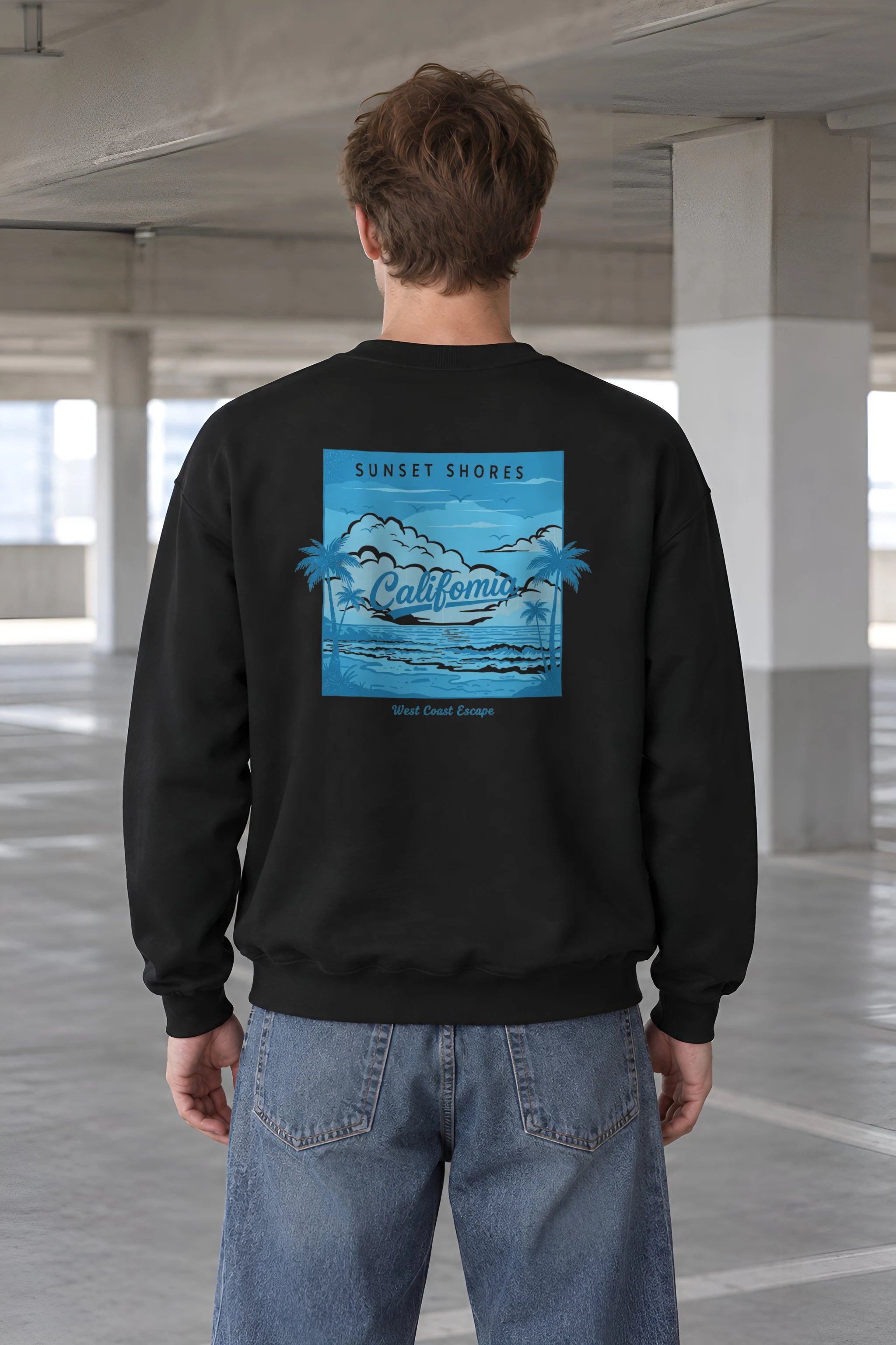 "Sunset Shores" 1 Crewneck Sweatshirt