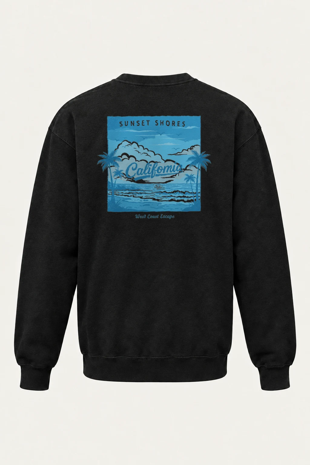 "Sunset Shores" Heavy Blend Unisex Crewneck Sweatshirt | Gildan 18000