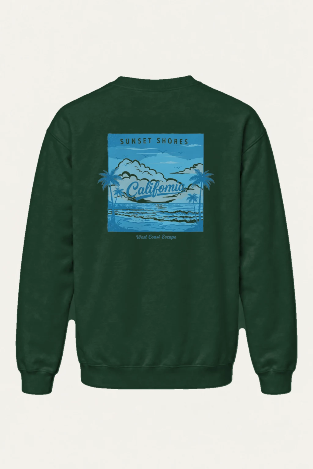 "Sunset Shores" Heavy Blend Unisex Crewneck Sweatshirt | Gildan 18000