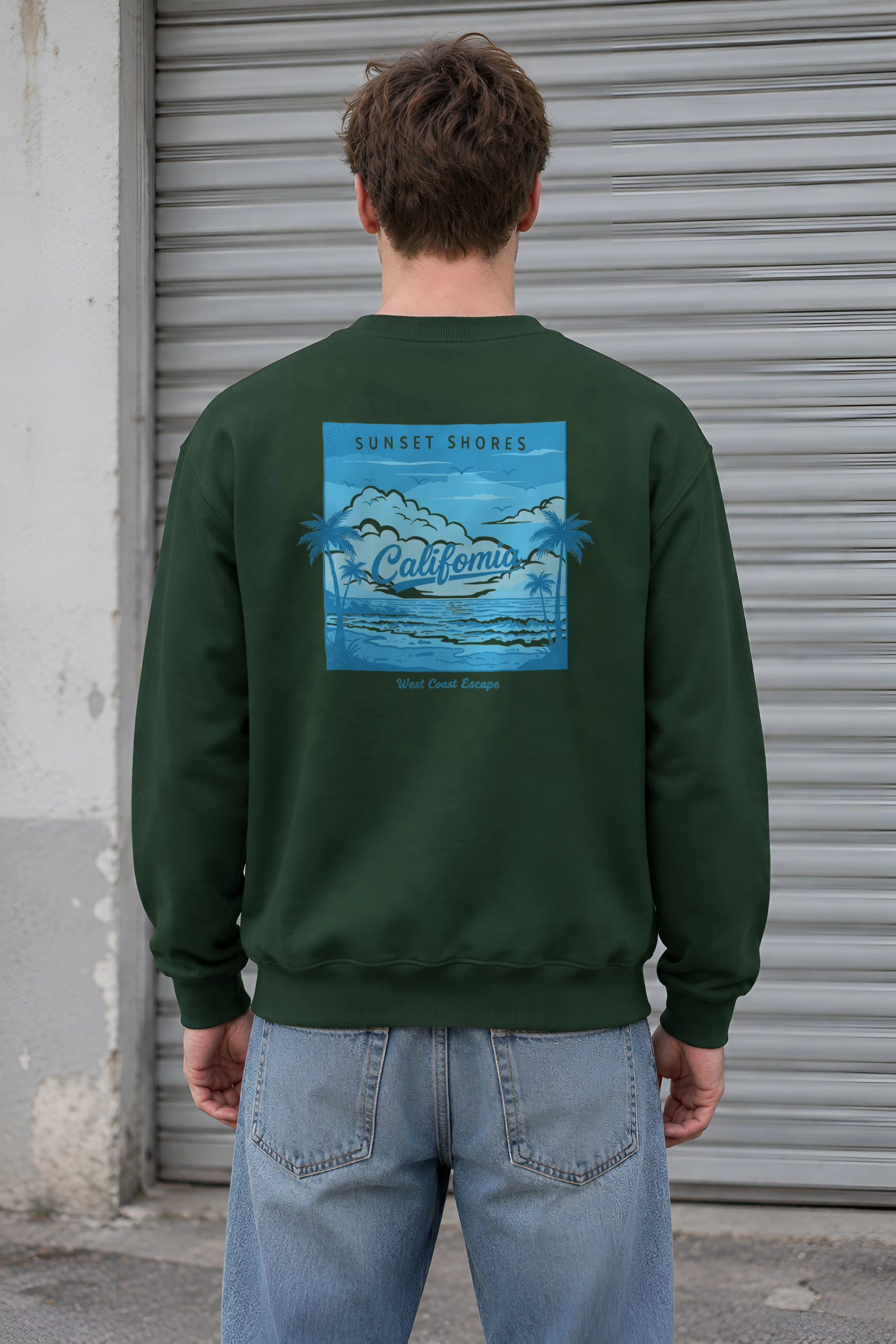 "Sunset Shores" 1 Crewneck Sweatshirt