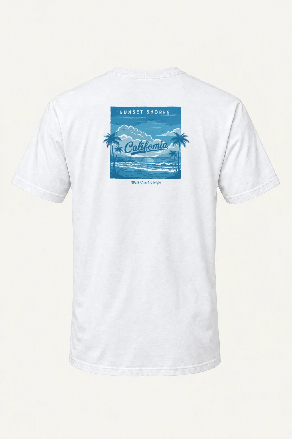 "Sunset Shores" Heavyweight Unisex Crewneck T-shirt | Gildan 5000