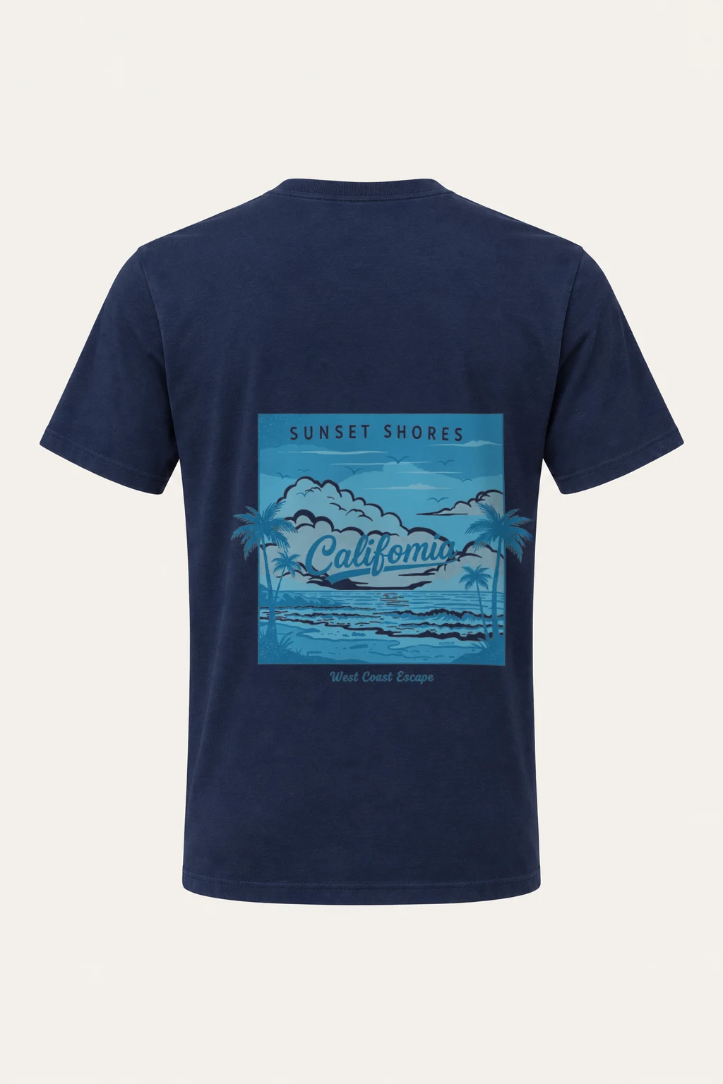 "Sunset Shores" Heavyweight Unisex Crewneck T-shirt | Gildan 5000