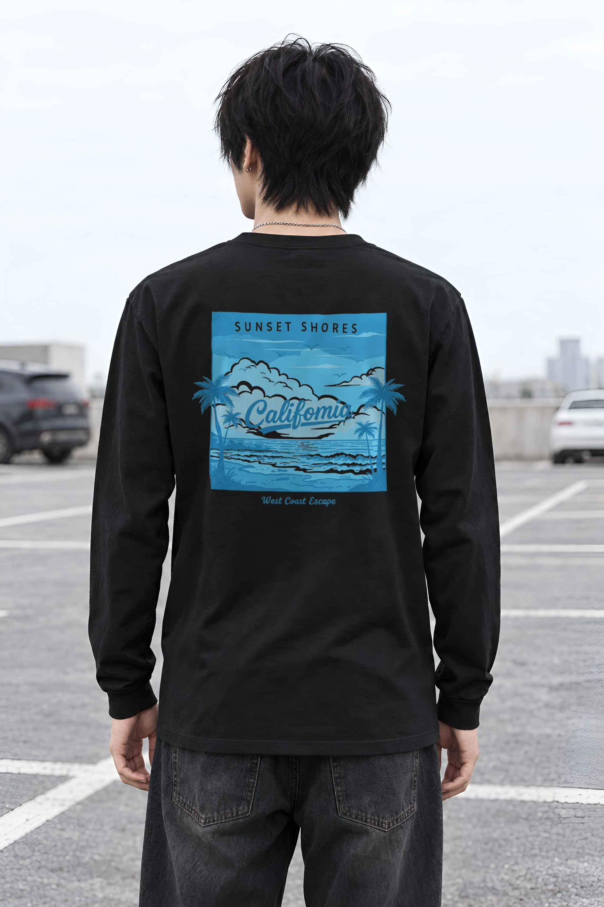 "Sunset Shores" Unisex Longsleeve T-shirt