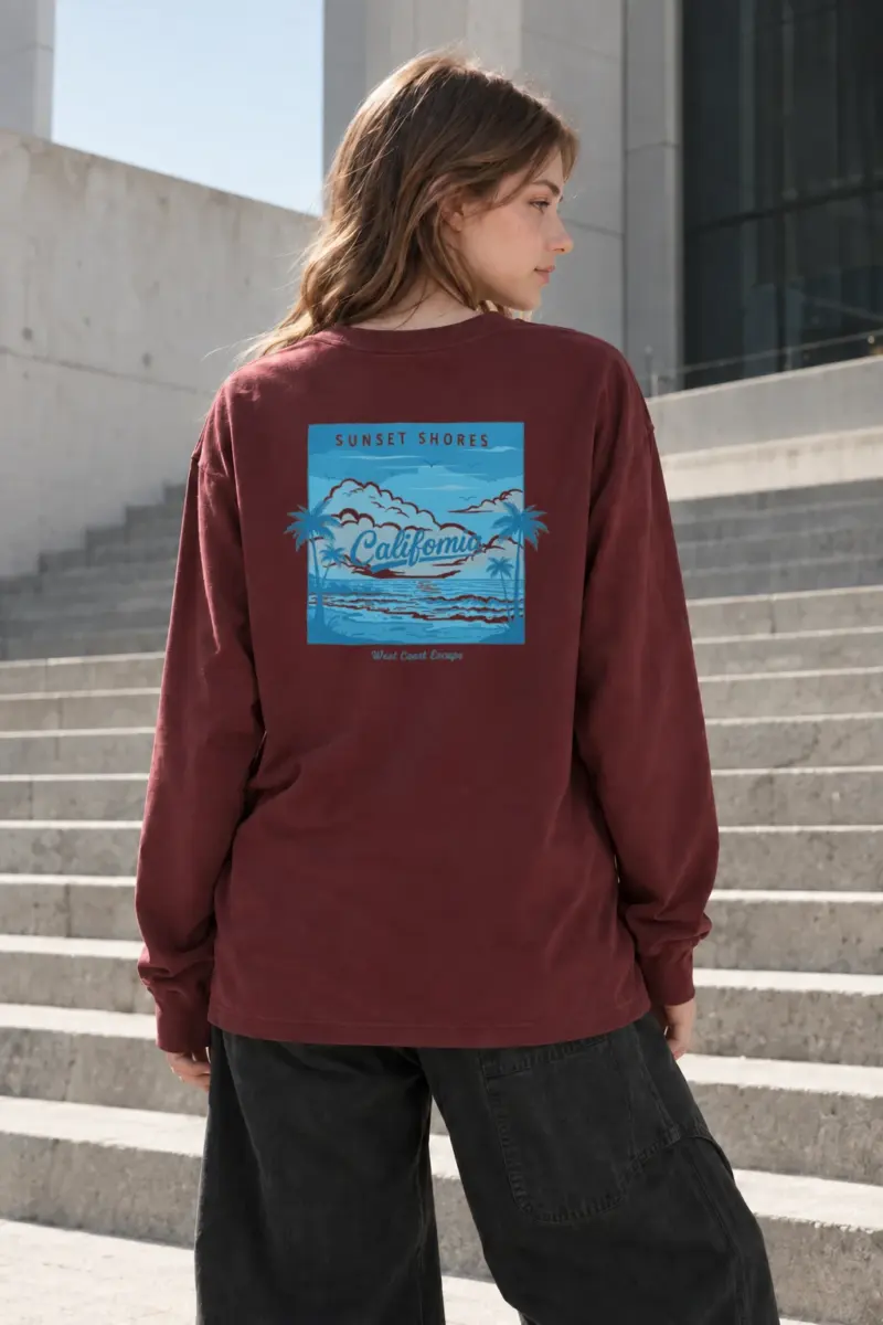 "Sunset Shores" Unisex Longsleeve T-shirt | Gildan 2400