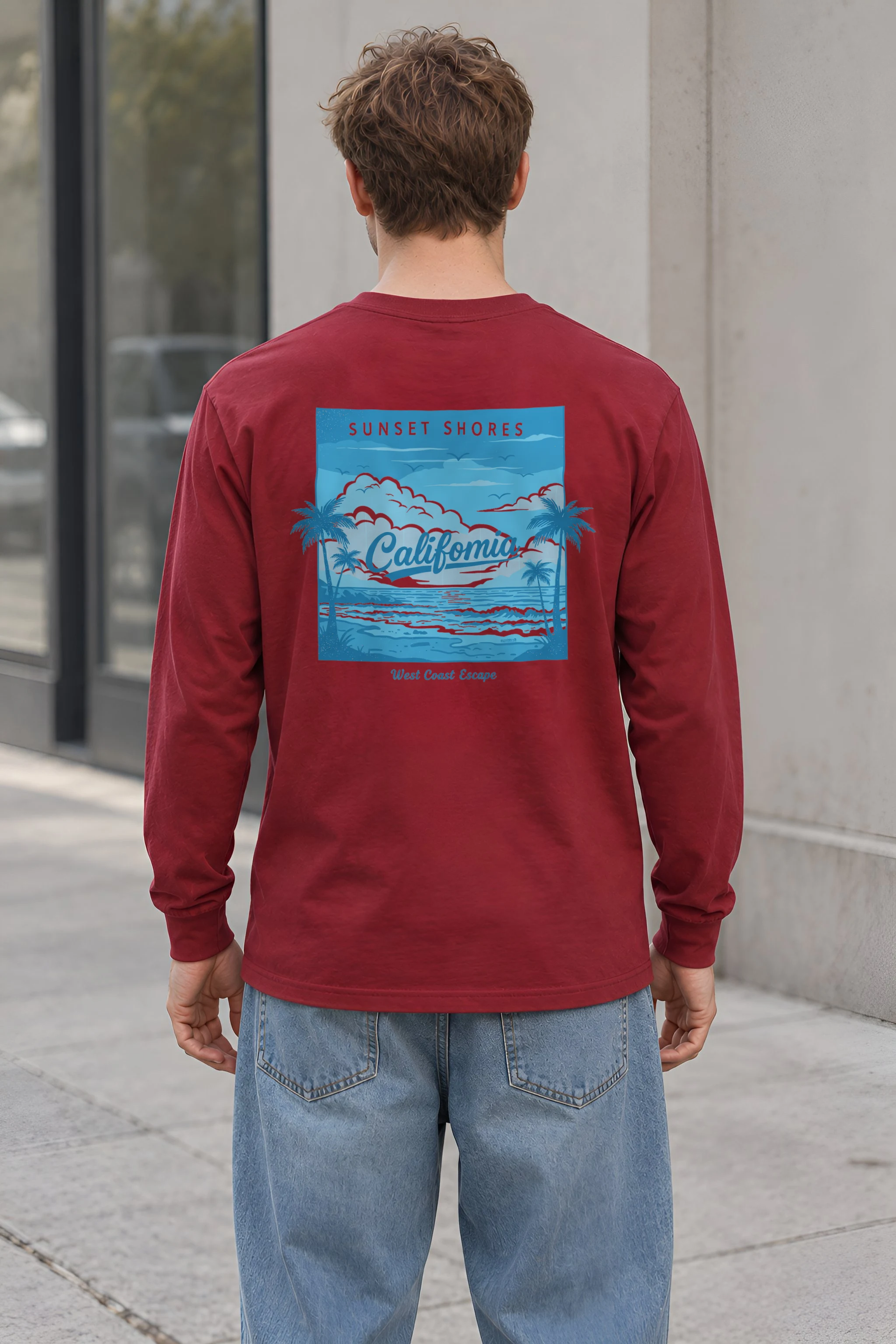 "Sunset Shores" Unisex Longsleeve T-shirt