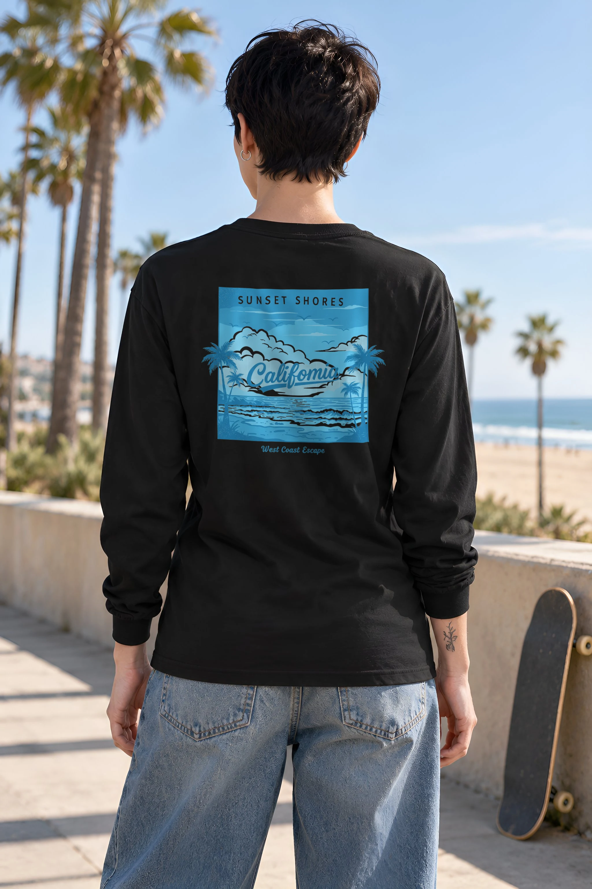 "Sunset Shores" Unisex Longsleeve T-shirt