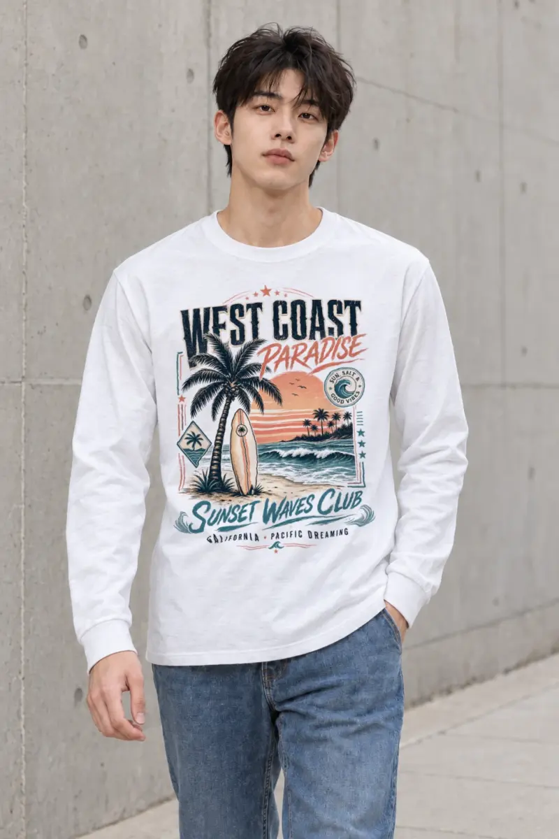 "Sunset Waves Club" Unisex Longsleeve T-shirt